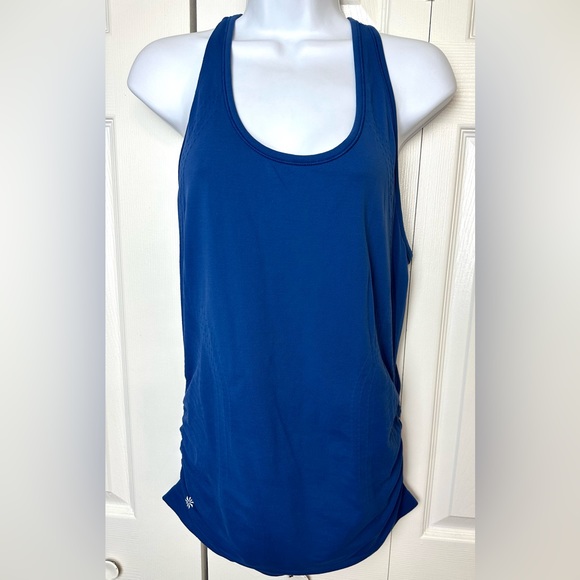 ATHLETA Speedlight Seamless Racerback Tank Top Running Shirt Blue Workout Yoga - Picture 5 of 10